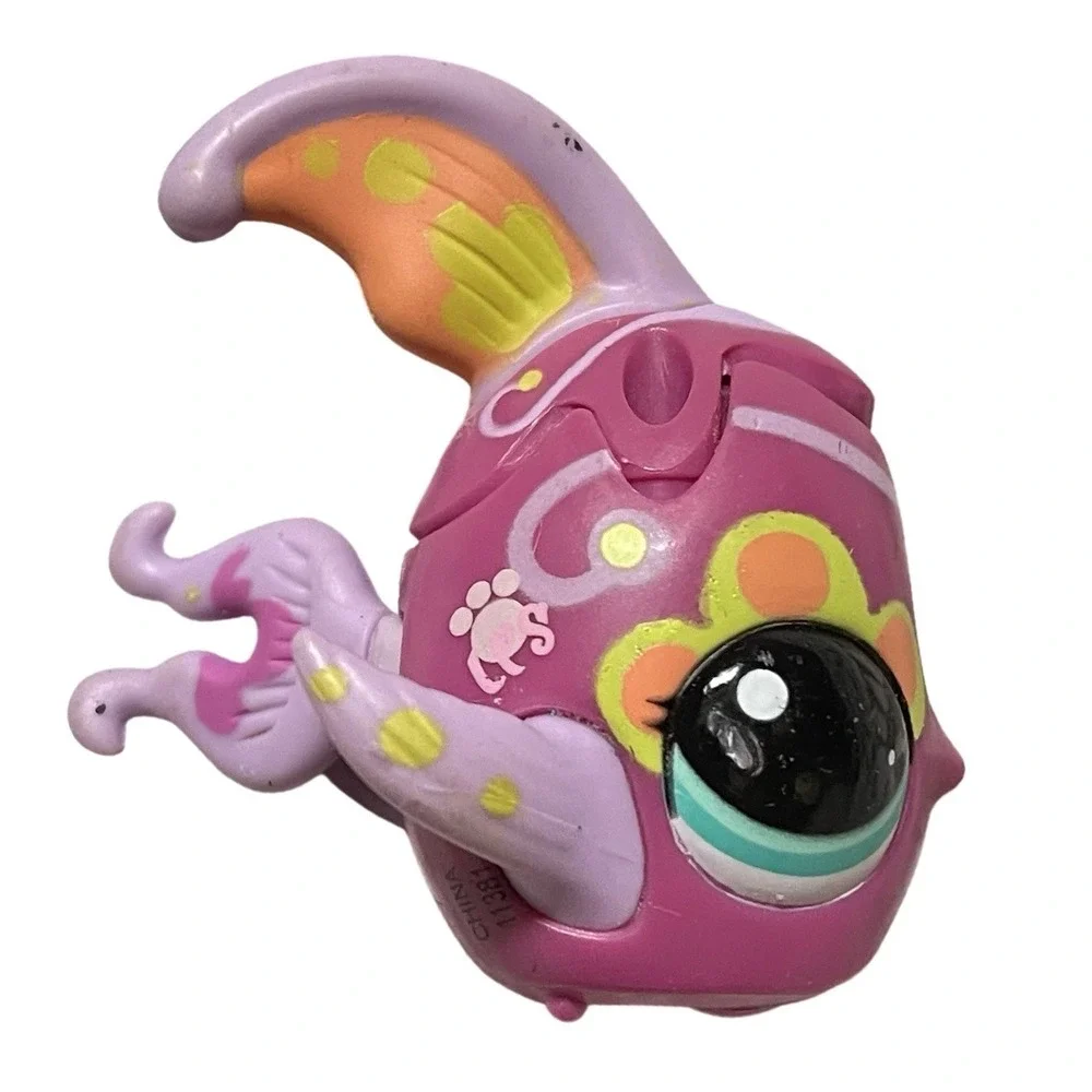 WALKABLE ANGEL FISH #2126 - Littlest Pet Shop - Hasbro LPS Tropical‎ Pink Fish